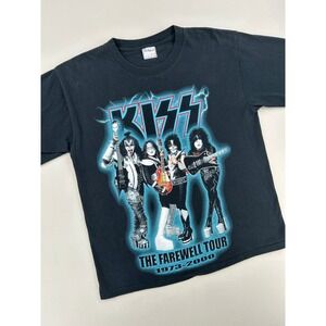 KISS The Farewell Tour 1973-2000 Vintage T-Shirt All Sport Made in USA Black L